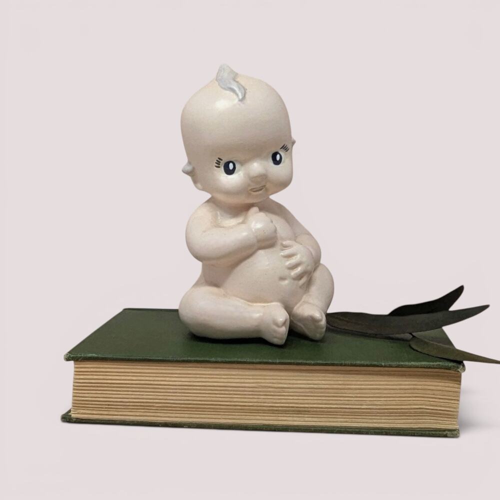 1950s Ceramic Kewpie Baby Doll Talcum Powder Shaker